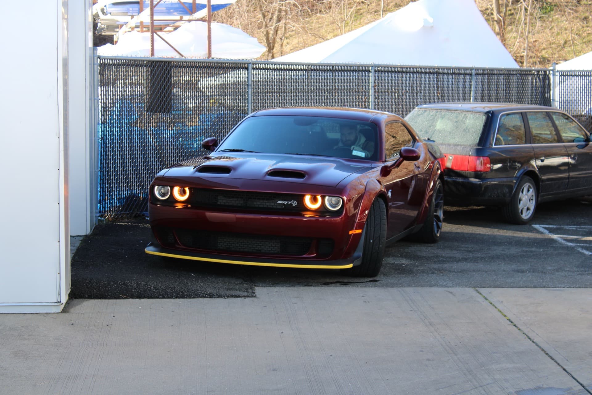 Burgundy Dodge Challenger SRT Hellcat