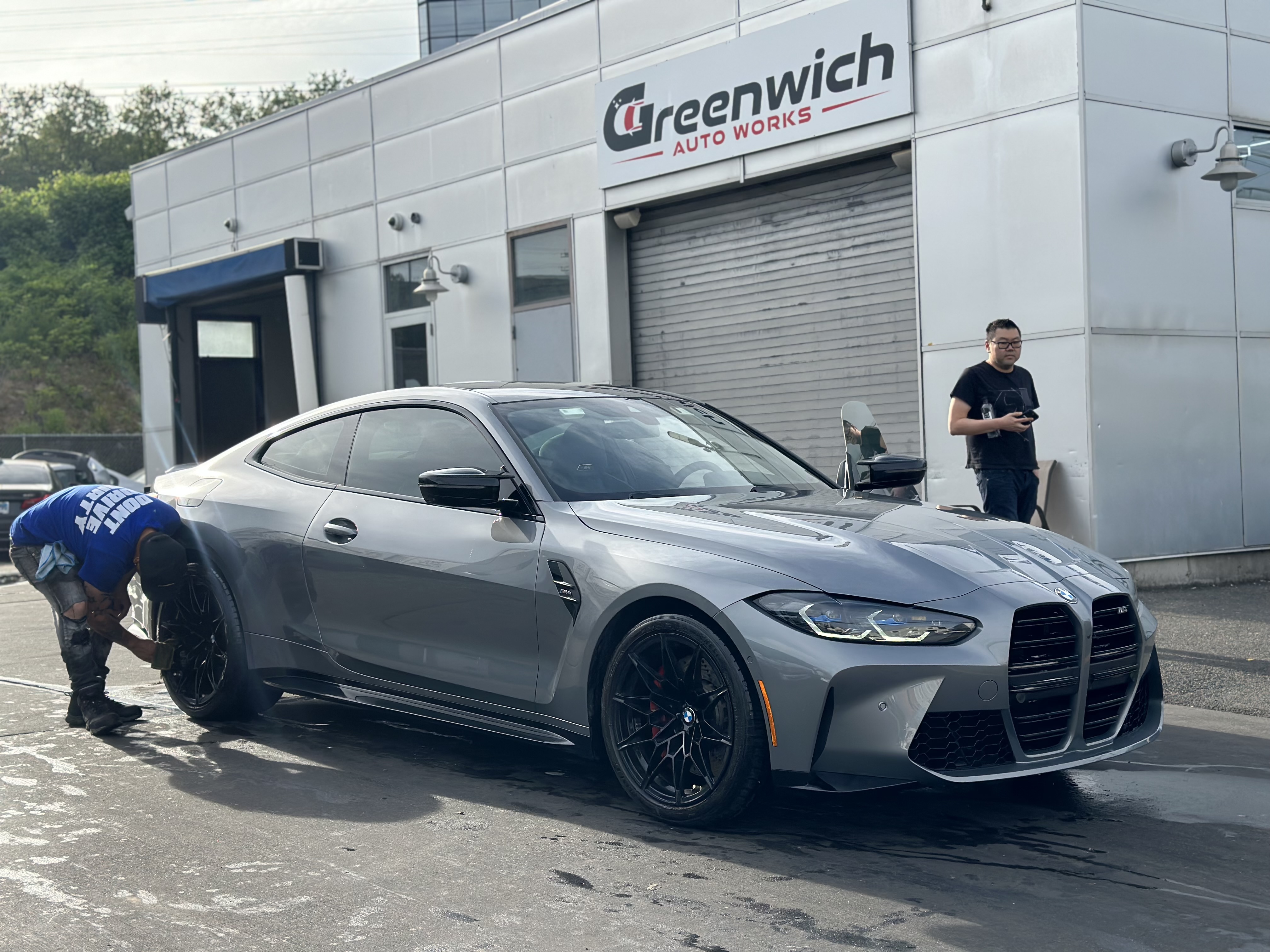 Gray BMW M4 professional detailing